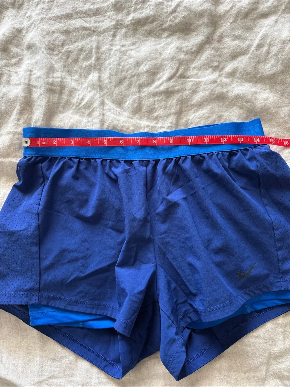 Nike Women's Royal Blue Athletic Shorts with Elastic Waistband